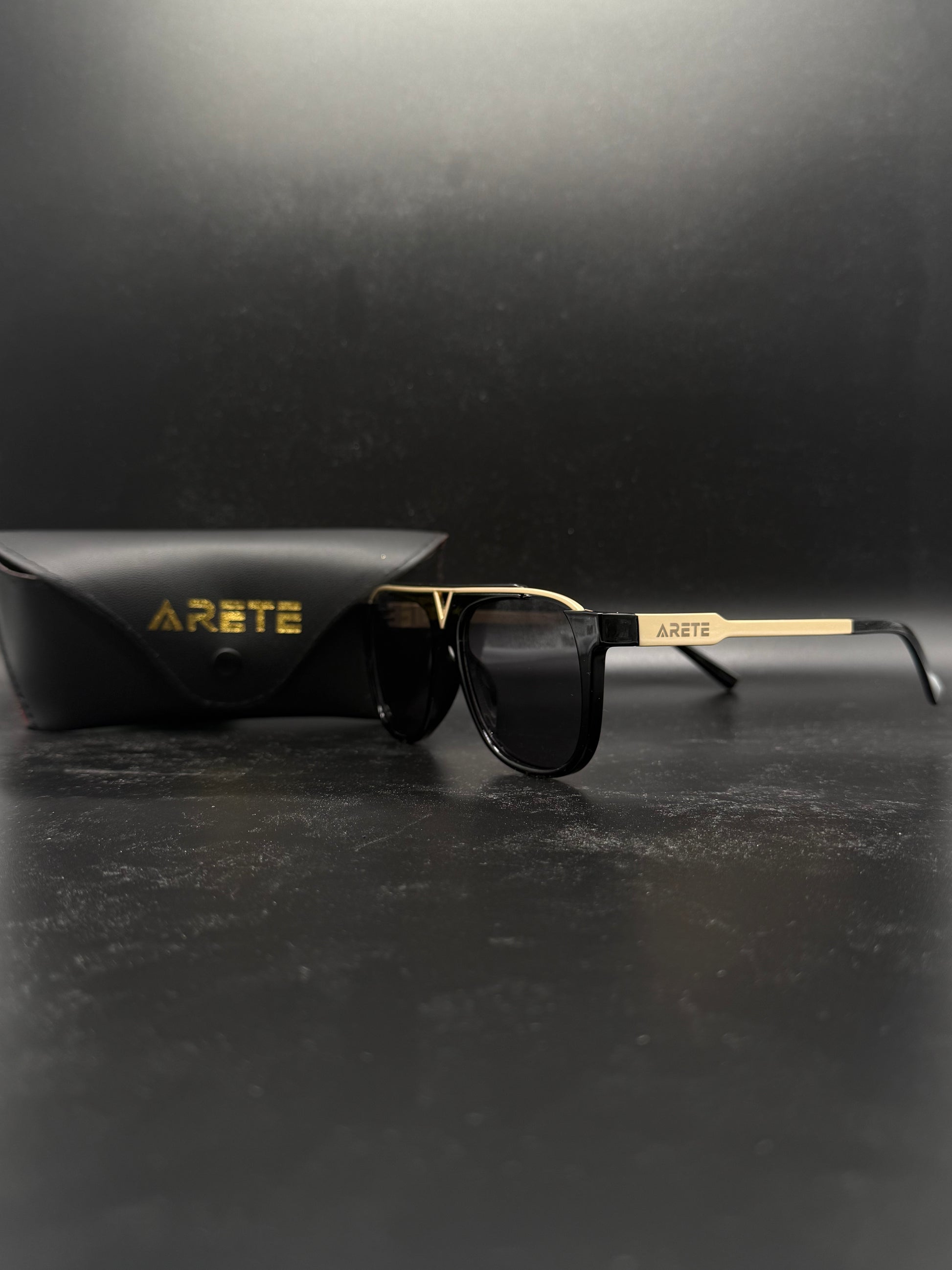 ARETE ACE SUNGLASSES BLACK / GOLD