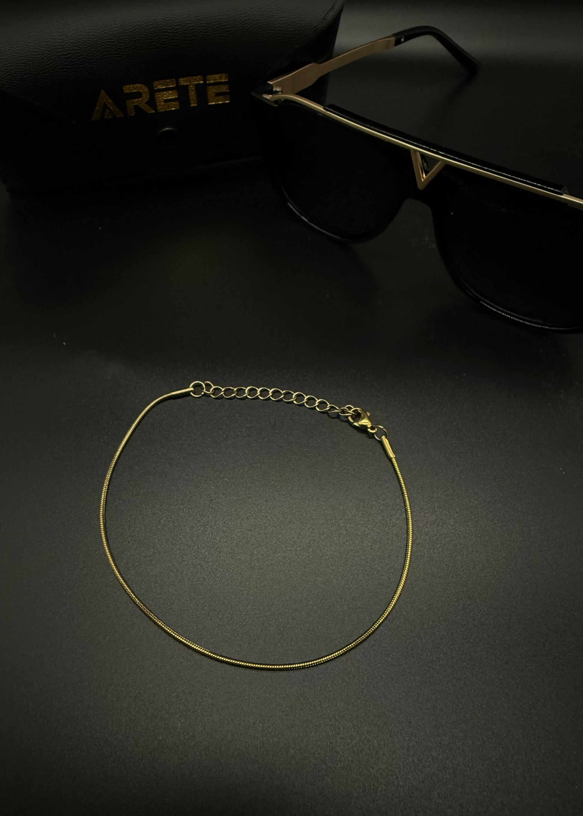 2mm Gold Snake Bracelet