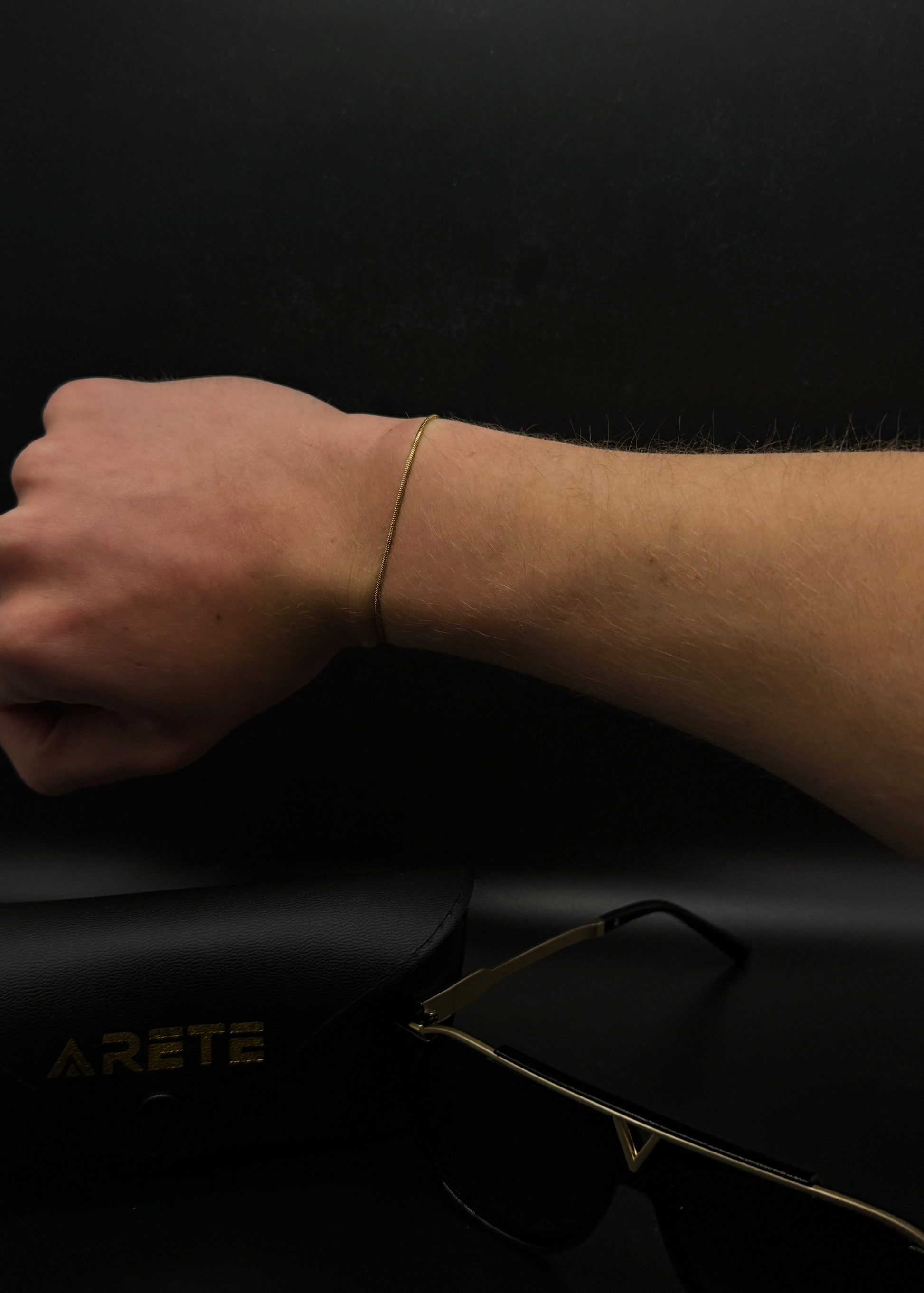 2mm Gold Snake Bracelet