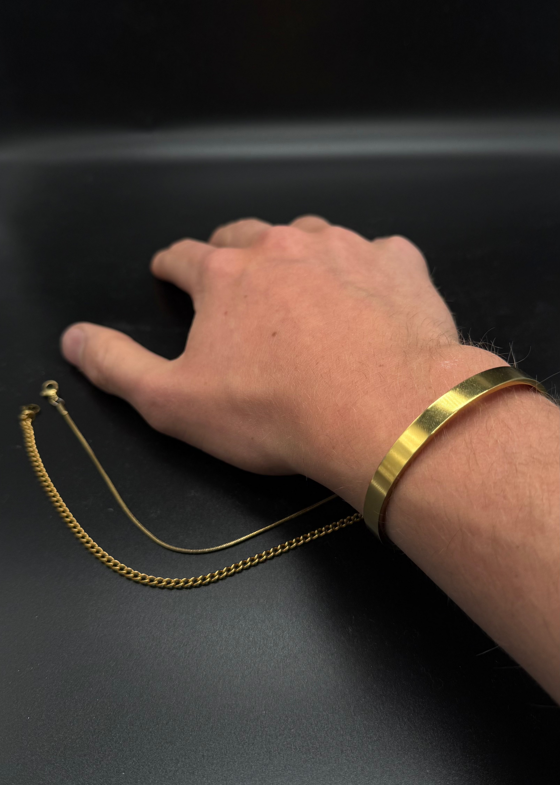 4mm Gold Classic Cuff Bracelet