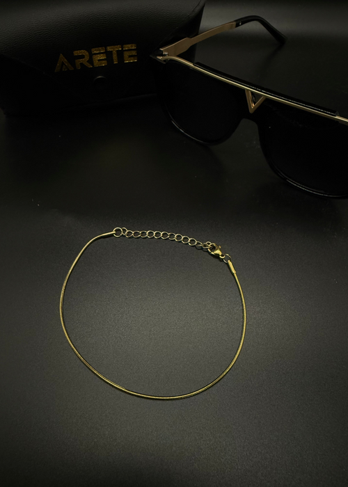 2mm Gold Snake Bracelet